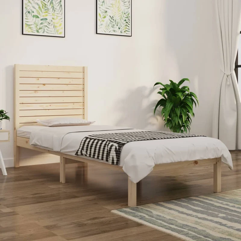 vidaXL Bedframe massief hout 75x190 cm
