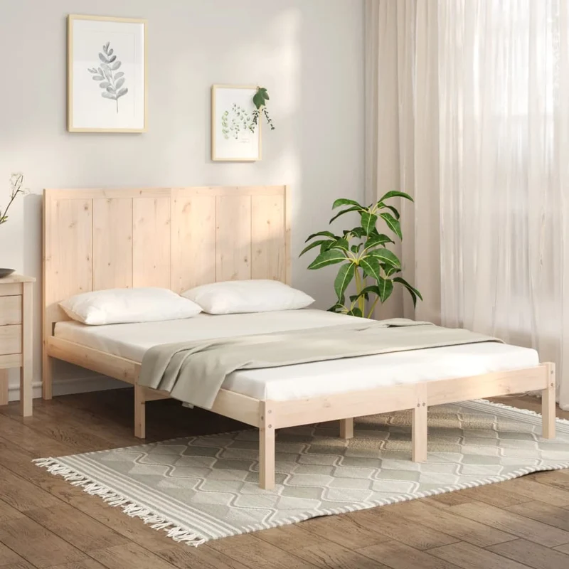 vidaXL Bedframe zonder matras massief grenenhout 120x190 cm