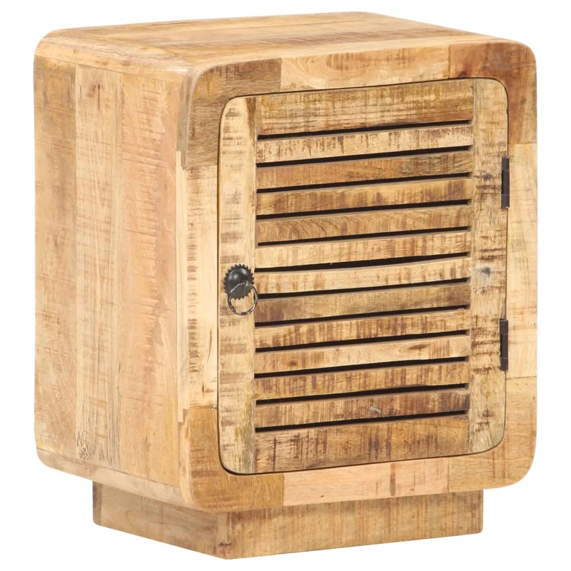 vidaXL Nachtkastje 40x30x50 cm ruw mangohout