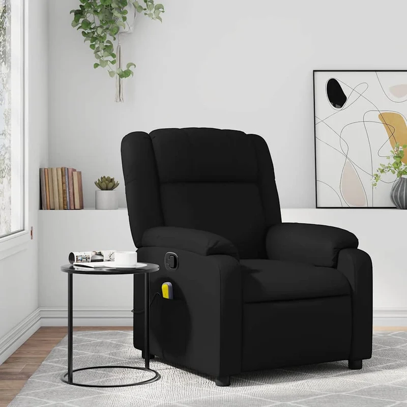 vidaXL Massagestoel van zwart kunstleer