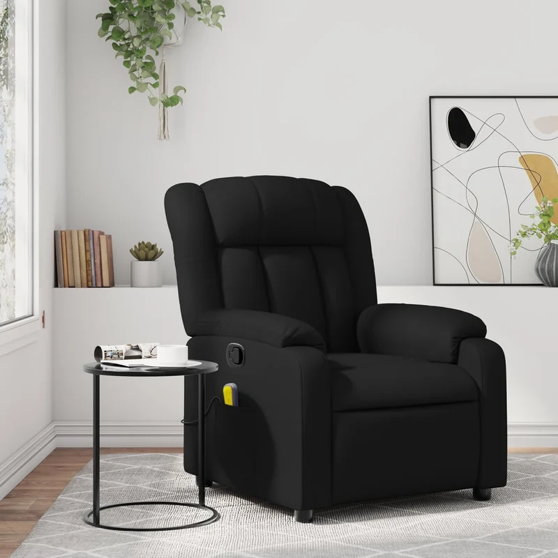 vidaXL Massagestoel van zwart kunstleer