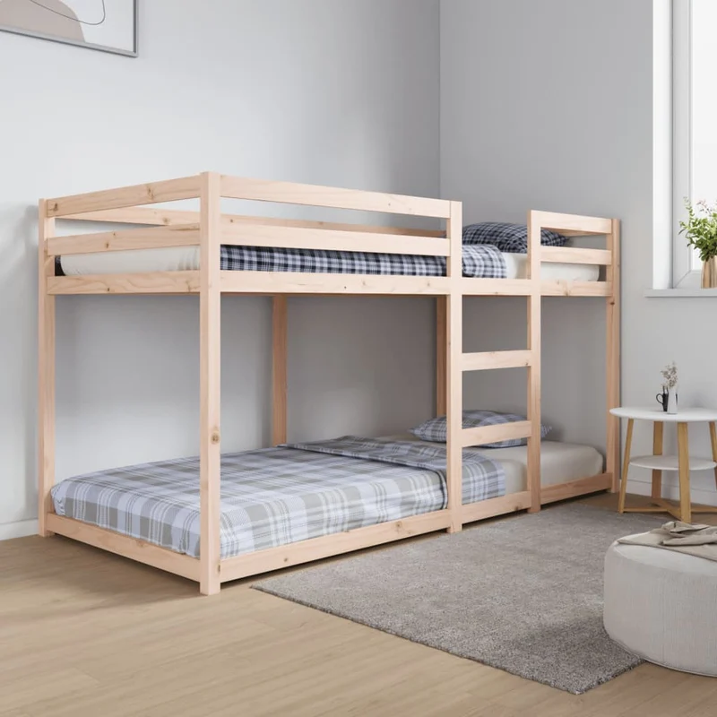 vidaXL Stapelbedframe zonder matras massief grenenhout 90x200 cm
