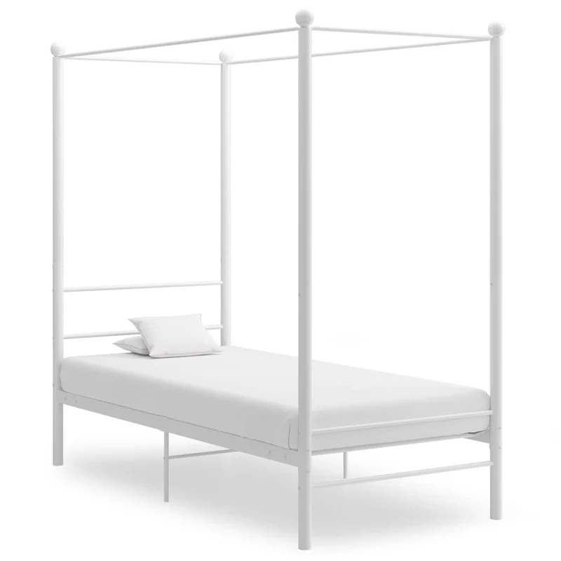 vidaXL Hemelbedframe metaal zwart 90x200 cm