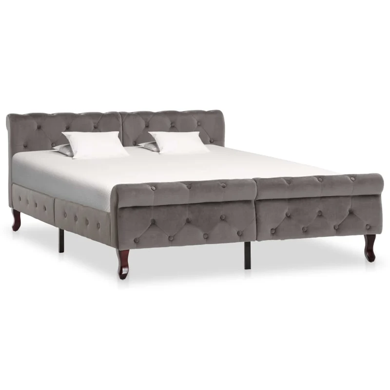 vidaXL Bedframe fluweel zwart 90x200 cm