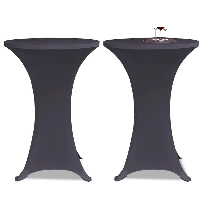 vidaXL Stoelhoes stretch 2st 60 cm antraciet