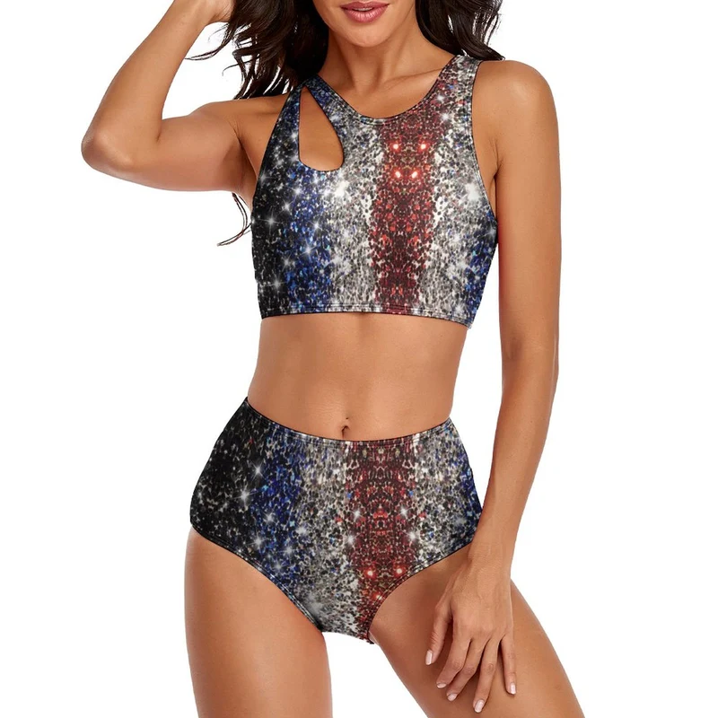 Maillot de Bain Taille Haute Gainant : Bikini Rétro Sculptant