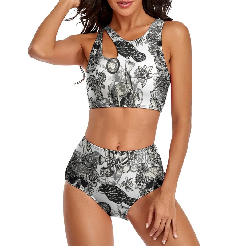 Maillot de Bain 2 Pièces Taille Haute | Bikini Gainant Personnalisé